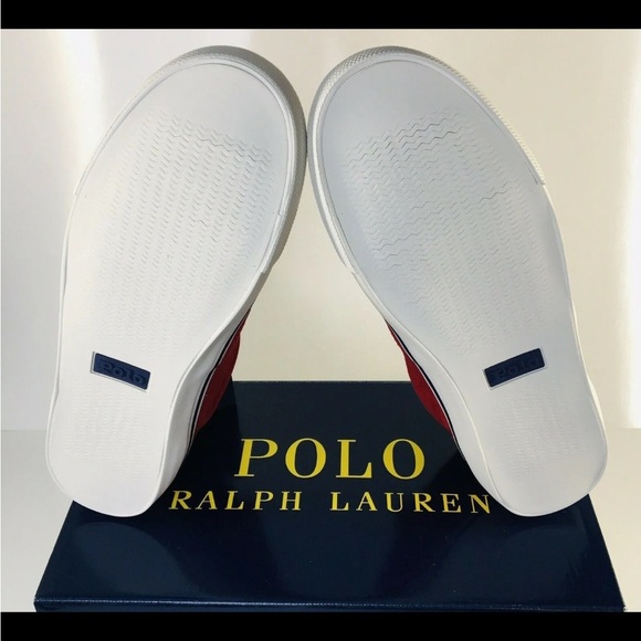 BRAND NEW Polo Ralph Lauren Harpoon SK VLC Red Washed Canvas Size 10.5 - Picture 8 of 8